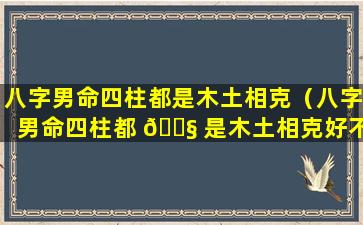 八字男命四柱都是木土相克（八字男命四柱都 🐧 是木土相克好不好）